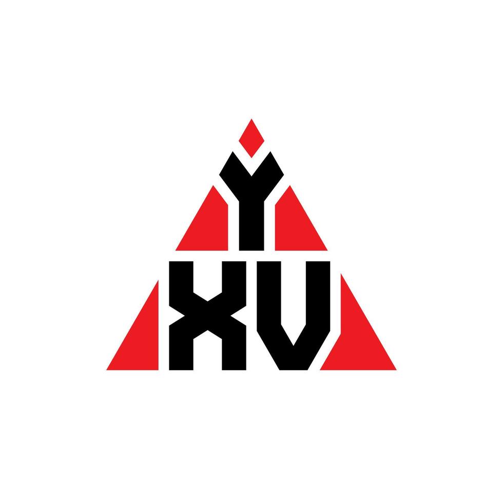 design del logo della lettera del triangolo yxv con forma triangolare. monogramma di design del logo del triangolo yxv. modello di logo vettoriale triangolo yxv con colore rosso. logo triangolare yxv logo semplice, elegante e lussuoso.