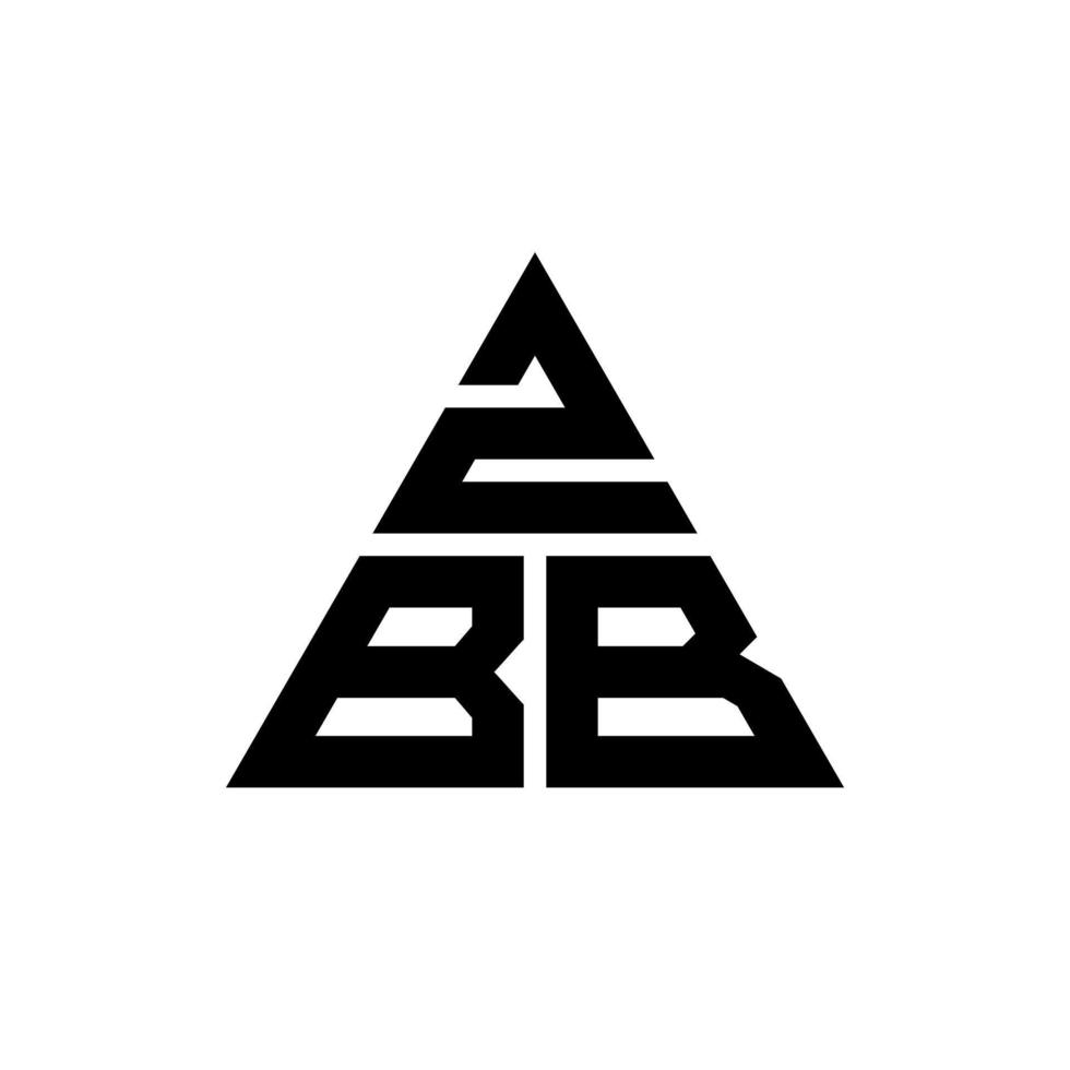 logo della lettera triangolare zbb con forma triangolare. zbb triangolo logo design monogramma. modello di logo vettoriale triangolo zbb con colore rosso. zbb logo triangolare logo semplice, elegante e lussuoso.