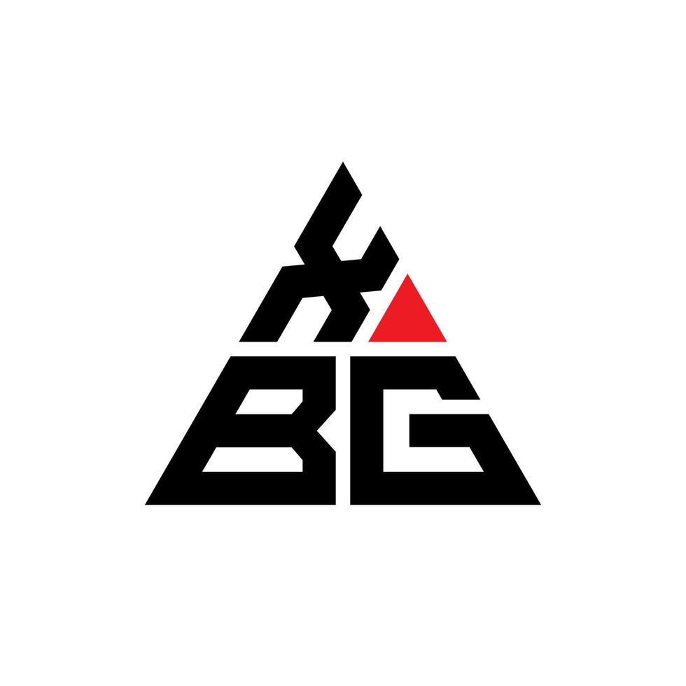 xbg triangolo logo design lettera con forma triangolare. monogramma di design del logo del triangolo xbg. modello di logo vettoriale triangolo xbg con colore rosso. logo triangolare xbg logo semplice, elegante e lussuoso.