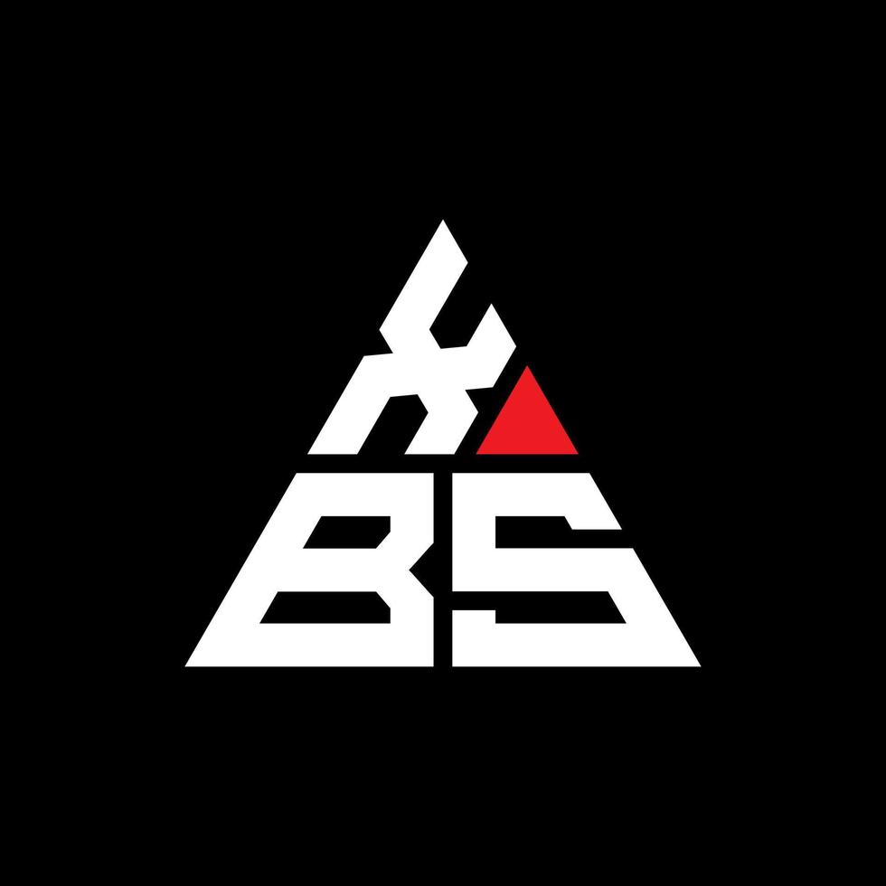 design del logo della lettera triangolo xbs con forma triangolare. monogramma di design del logo del triangolo xbs. modello di logo vettoriale triangolo xbs con colore rosso. logo triangolare xbs logo semplice, elegante e lussuoso.