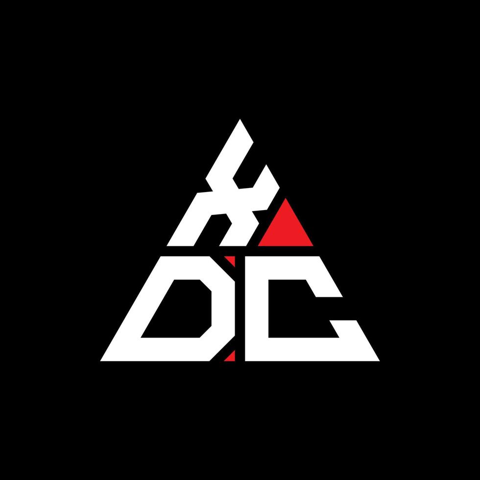 xdb triangolo logo design lettera con forma triangolare. monogramma di design del logo del triangolo xdb. modello di logo vettoriale triangolo xdb con colore rosso. logo triangolare xdb logo semplice, elegante e lussuoso.