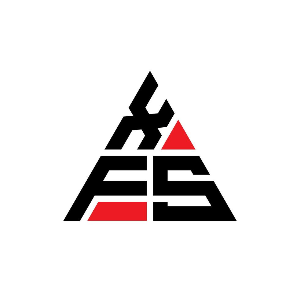 logo xfs con lettera triangolare a forma di triangolo. monogramma di design del logo del triangolo xfs. modello di logo vettoriale triangolo xfs con colore rosso. logo triangolare xfs logo semplice, elegante e lussuoso.