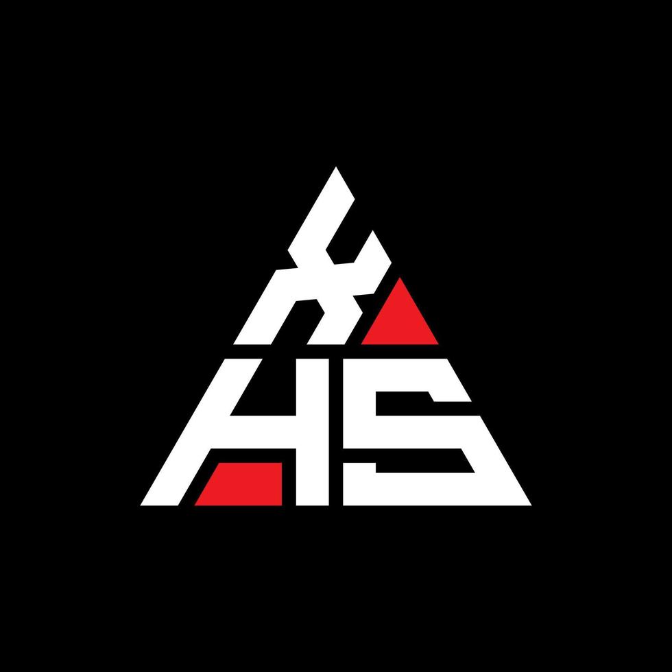 xhs design del logo della lettera triangolare con forma triangolare. monogramma del design del logo del triangolo xhs. modello di logo vettoriale triangolo xhs con colore rosso. logo triangolare xhs logo semplice, elegante e lussuoso.