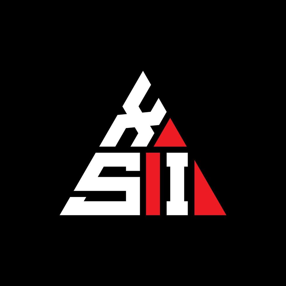 xsi triangolo logo lettera design con forma triangolare. monogramma di design del logo del triangolo xsi. modello di logo vettoriale triangolo xsi con colore rosso. logo triangolare xsi logo semplice, elegante e lussuoso.