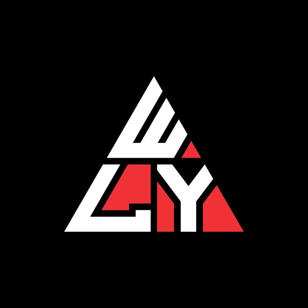 logo della lettera triangolo wly con forma triangolare. monogramma di design logo triangolo wly. modello di logo vettoriale triangolo wly con colore rosso. logo triangolare wly logo semplice, elegante e lussuoso.