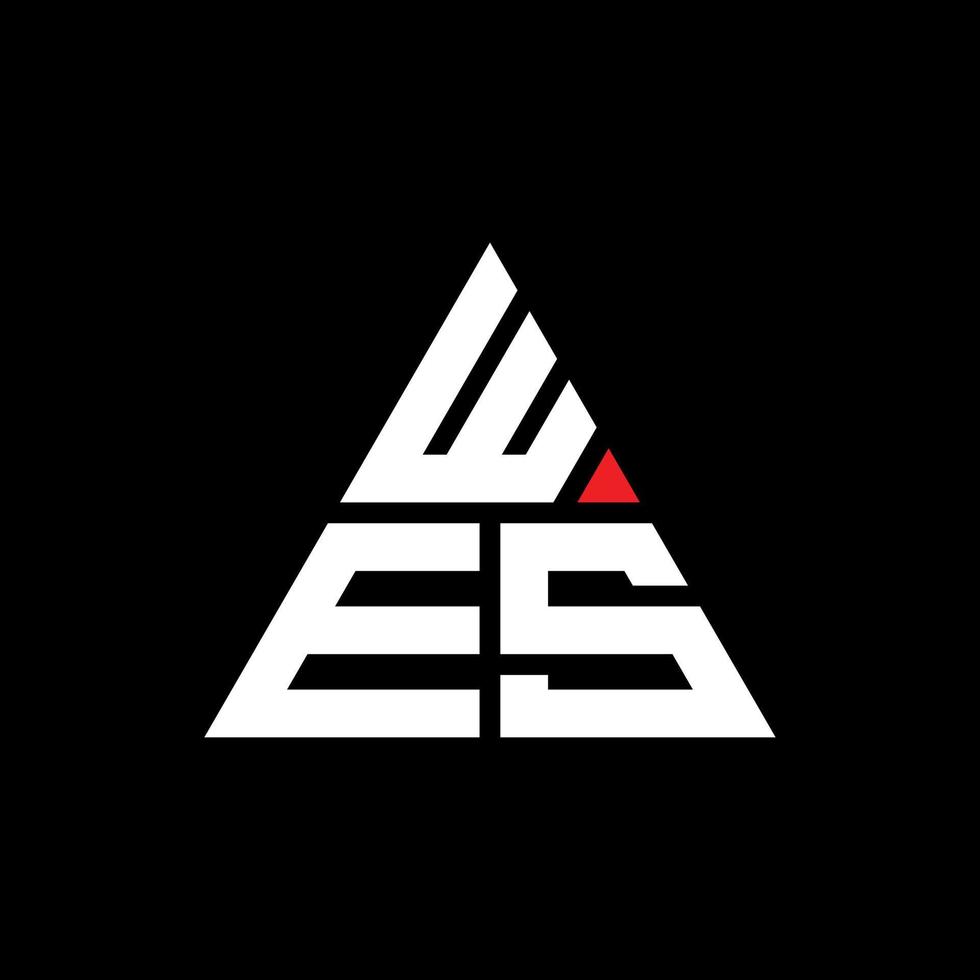 logo della lettera del triangolo wes con forma triangolare. monogramma di design del logo del triangolo wes. modello di logo vettoriale triangolo wes con colore rosso. logo triangolare wes logo semplice, elegante e lussuoso. noi s