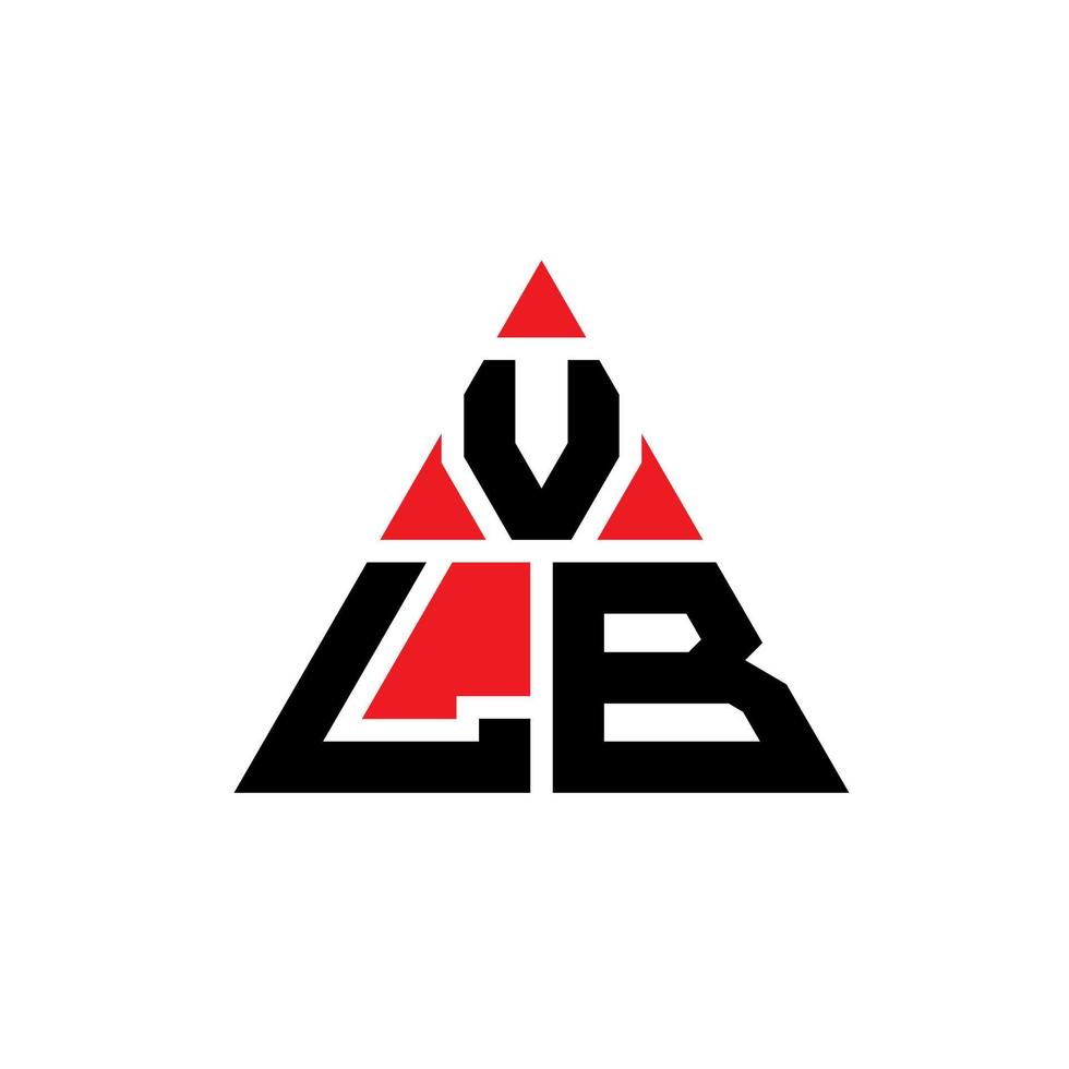 design del logo della lettera del triangolo vlb con forma triangolare. monogramma di design del logo del triangolo vlb. modello di logo vettoriale triangolo vlb con colore rosso. logo triangolare vlb logo semplice, elegante e lussuoso.