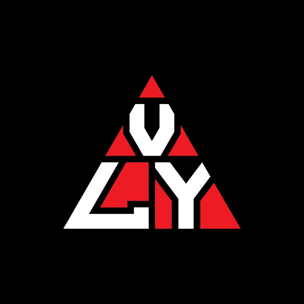 design del logo della lettera del triangolo vly con forma triangolare. monogramma di design del logo del triangolo vly. modello di logo vettoriale triangolo vly con colore rosso. logo triangolare vly logo semplice, elegante e lussuoso.