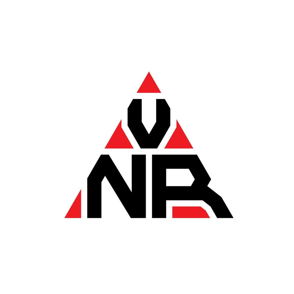 design del logo della lettera triangolare vnr con forma triangolare. vnr triangolo logo design monogramma. modello di logo vettoriale triangolo vnr con colore rosso. vnr logo triangolare logo semplice, elegante e lussuoso.