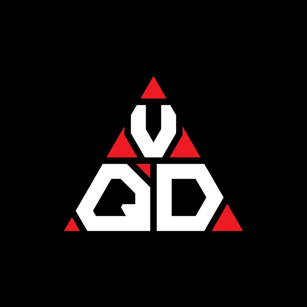 design del logo della lettera del triangolo vqd con forma triangolare. monogramma di design del logo del triangolo vqd. modello di logo vettoriale triangolo vqd con colore rosso. logo triangolare vqd logo semplice, elegante e lussuoso.
