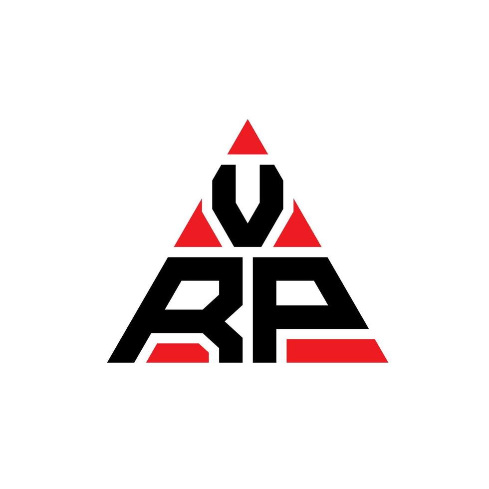 design del logo della lettera del triangolo vrp con forma triangolare. monogramma di design del logo del triangolo vrp. modello di logo vettoriale triangolo vrp con colore rosso. logo triangolare vrp logo semplice, elegante e lussuoso.