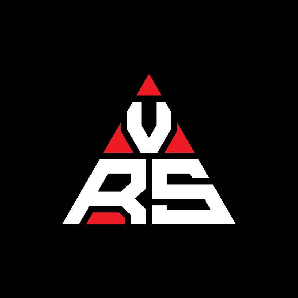 logo della lettera triangolo vrs con forma triangolare. vrs triangolo logo design monogramma. modello di logo vettoriale triangolo vrs con colore rosso. logo triangolare vrs logo semplice, elegante e lussuoso.