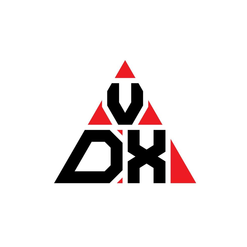 design del logo della lettera del triangolo vdx con forma triangolare. monogramma di design del logo del triangolo vdx. modello di logo vettoriale triangolo vdx con colore rosso. logo triangolare vdx logo semplice, elegante e lussuoso.