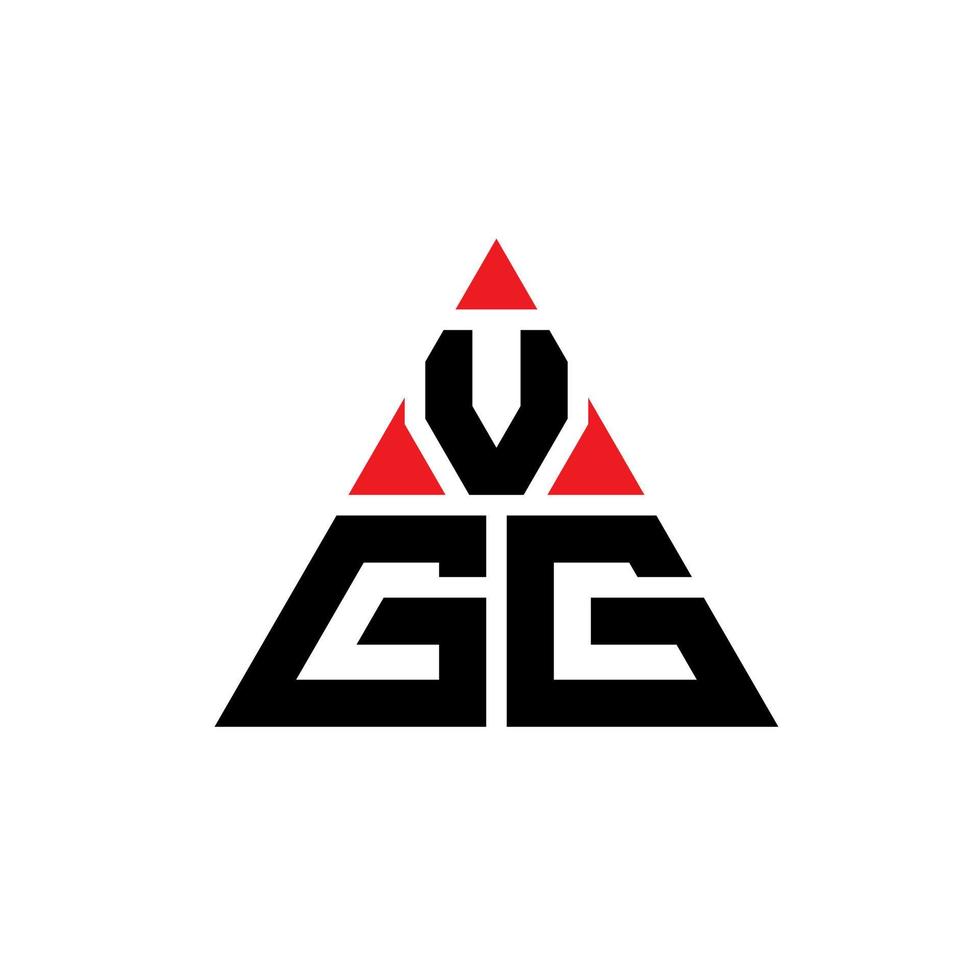 design del logo della lettera del triangolo vgg con forma triangolare. monogramma di design del logo triangolo vgg. modello di logo vettoriale triangolo vgg con colore rosso. logo triangolare vgg logo semplice, elegante e lussuoso.
