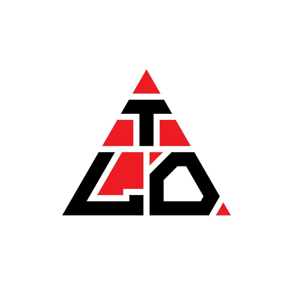 tlo triangolo logo design lettera con forma triangolare. tlo triangolo logo design monogramma. modello di logo vettoriale triangolo tlo con colore rosso. tlo logo triangolare logo semplice, elegante e lussuoso.