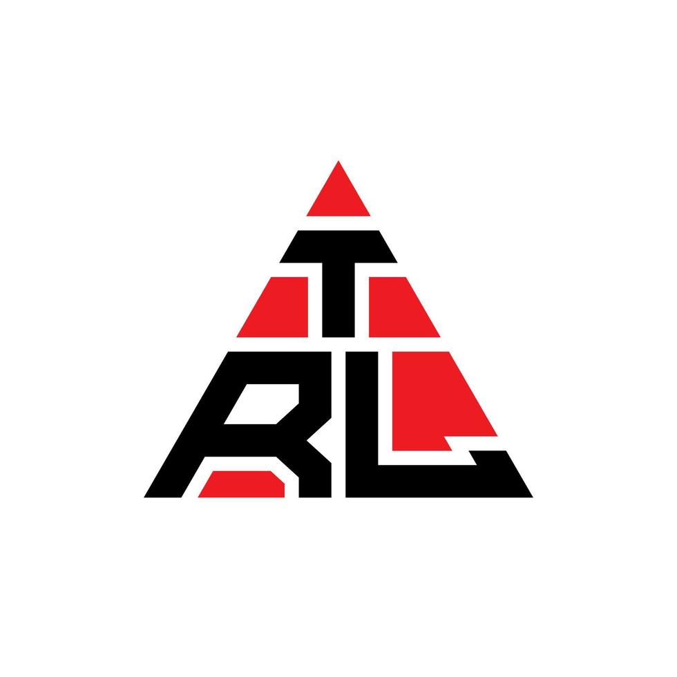 design del logo della lettera triangolare trl con forma triangolare. monogramma di design del logo del triangolo trl. modello di logo vettoriale triangolo trl con colore rosso. logo triangolare trl logo semplice, elegante e lussuoso.