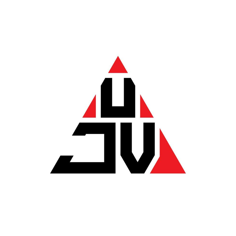 design del logo della lettera del triangolo ujv con forma triangolare. ujv triangolo logo design monogramma. modello di logo vettoriale triangolo ujv con colore rosso. logo triangolare ujv logo semplice, elegante e lussuoso.