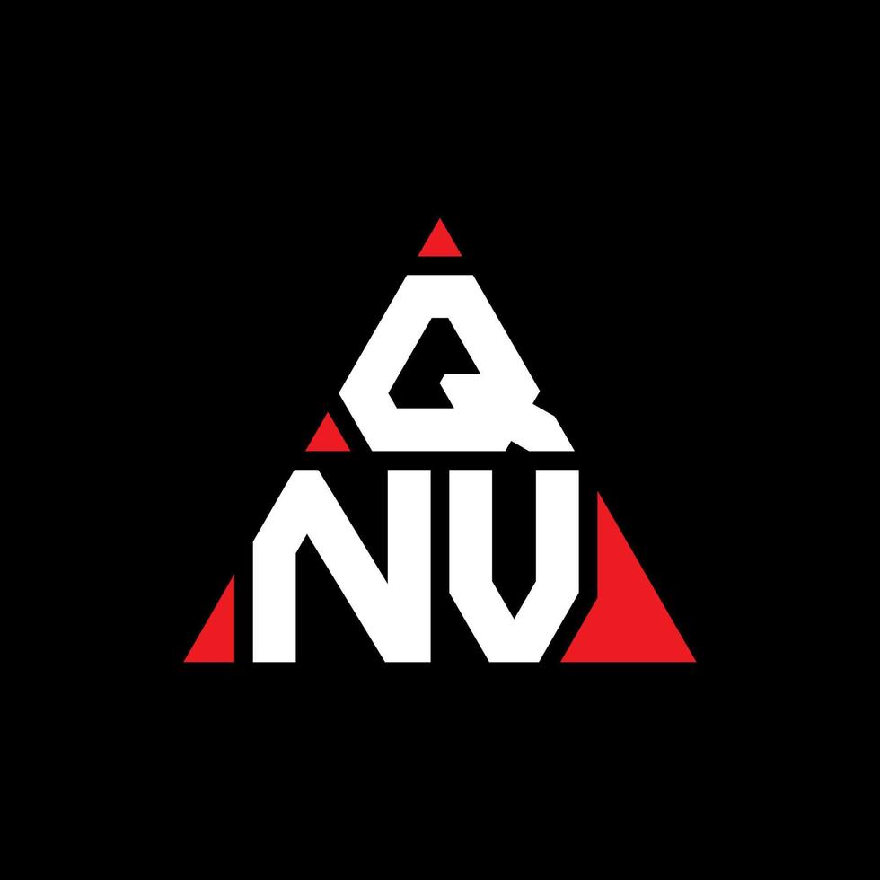 design del logo della lettera triangolare qnv con forma triangolare. qnv triangolo logo design monogramma. modello di logo vettoriale triangolo qnv con colore rosso. qnv logo triangolare logo semplice, elegante e lussuoso.
