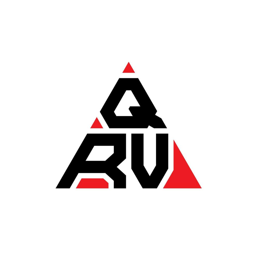 design del logo della lettera del triangolo qrv con forma triangolare. qrv triangolo logo design monogramma. modello di logo vettoriale triangolo qrv con colore rosso. logo triangolare qrv logo semplice, elegante e lussuoso.