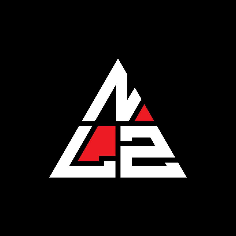 nlz triangolo lettera logo design con forma triangolare. monogramma di design del logo del triangolo nlz. modello di logo vettoriale triangolo nlz con colore rosso. logo triangolare nlz logo semplice, elegante e lussuoso.