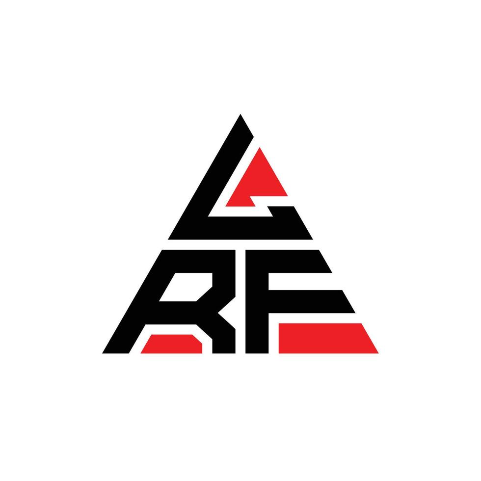 logo della lettera triangolo lrf con forma triangolare. Monogramma di design del logo del triangolo lrf. modello di logo vettoriale triangolo lrf con colore rosso. logo triangolare lrf logo semplice, elegante e lussuoso.