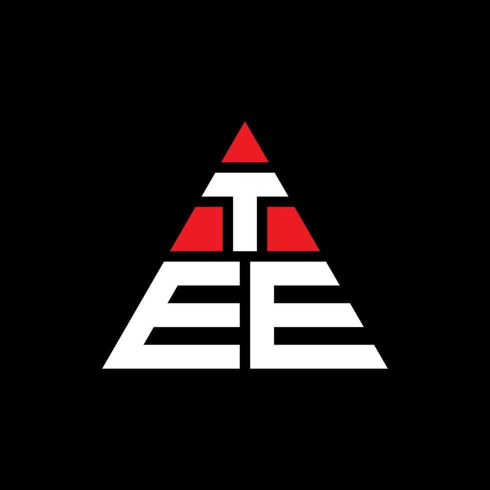 tee triangolo lettera logo design con forma triangolare. monogramma di design del logo del triangolo della maglietta. modello di logo vettoriale triangolo tee con colore rosso. tee logo triangolare logo semplice, elegante e lussuoso.