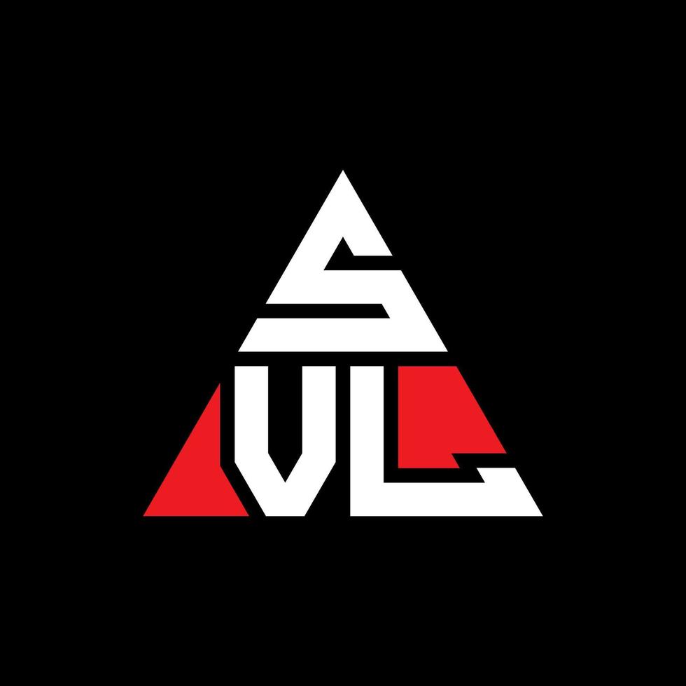 design del logo della lettera del triangolo svl con forma triangolare. monogramma di design del logo del triangolo svl. modello di logo vettoriale triangolo svl con colore rosso. logo triangolare svl logo semplice, elegante e lussuoso.