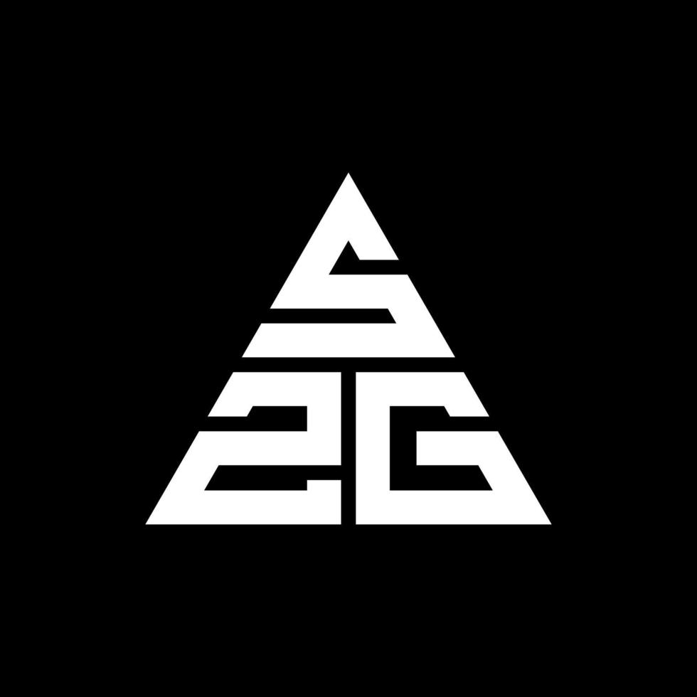 szg triangolo lettera logo design con forma triangolare. szg triangolo logo design monogramma. modello di logo vettoriale triangolo szg con colore rosso. logo triangolare szg logo semplice, elegante e lussuoso.