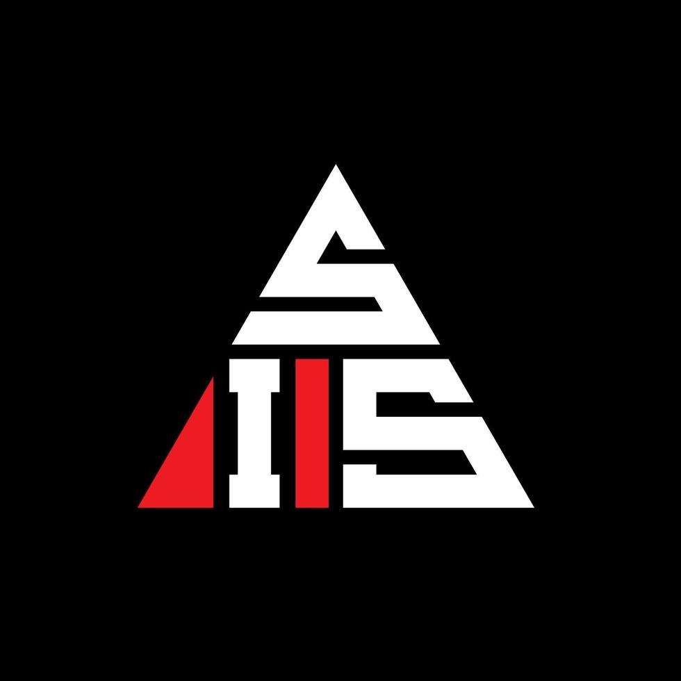 sis triangolo lettera logo design con forma triangolare. sis triangolo logo design monogramma. sis triangolo modello logo vettoriale con colore rosso. sis logo triangolare logo semplice, elegante e lussuoso.