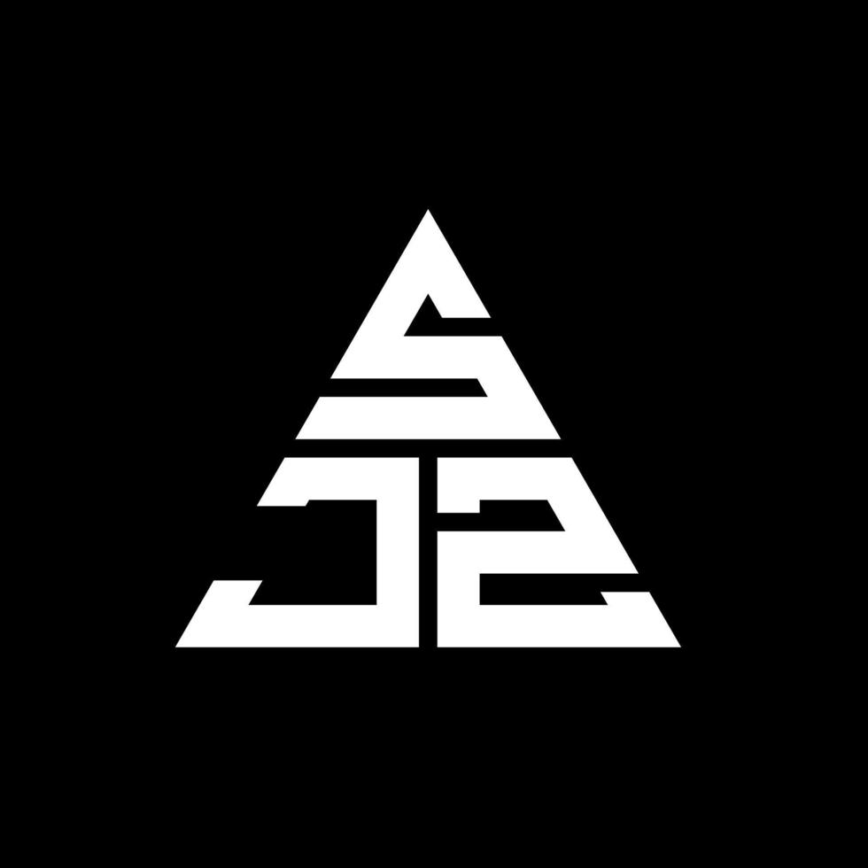 sjz triangolo lettera logo design con forma triangolare. sjz triangolo logo design monogramma. modello di logo vettoriale triangolo sjz con colore rosso. logo triangolare sjz logo semplice, elegante e lussuoso.