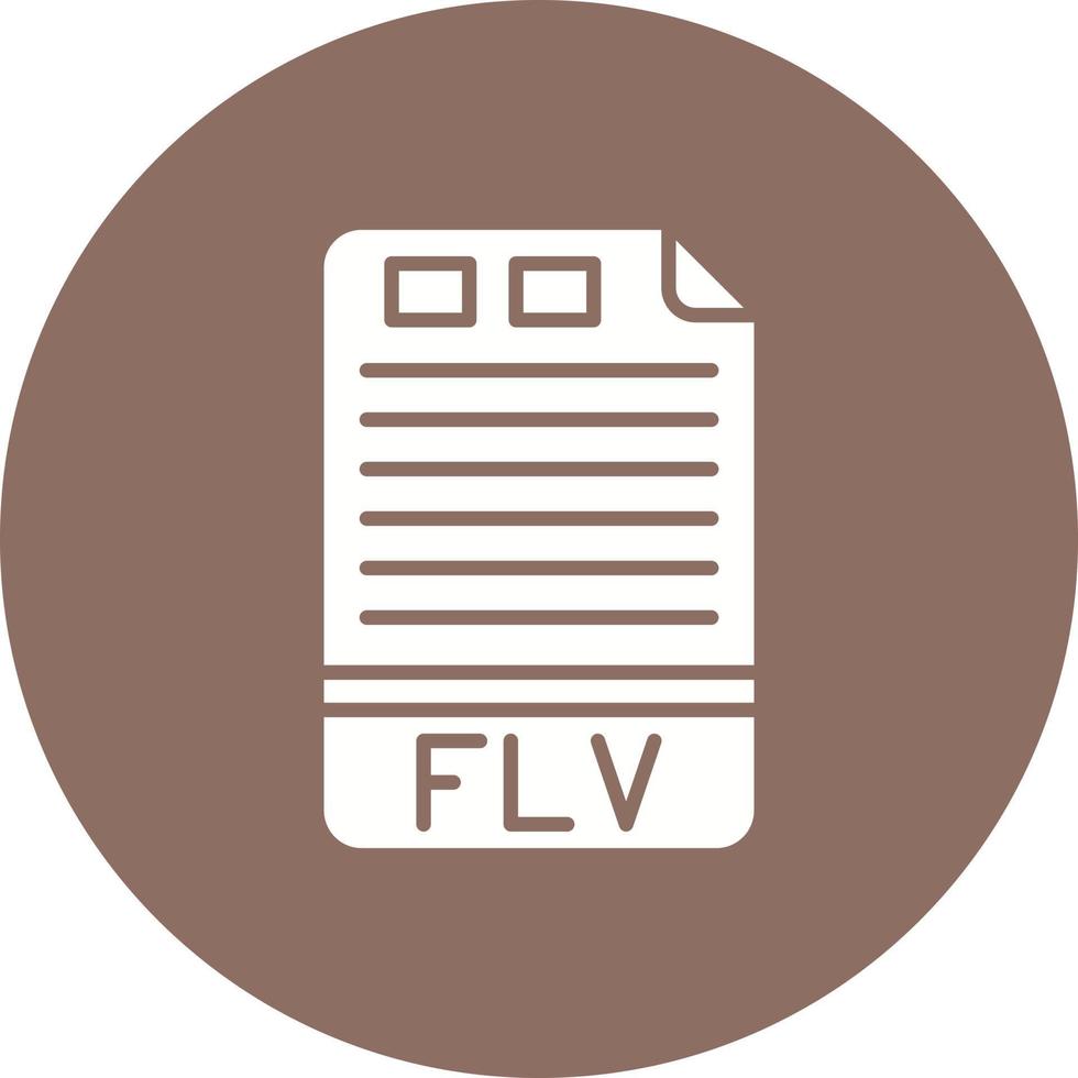 Icona di sfondo del cerchio glifo flv vettore