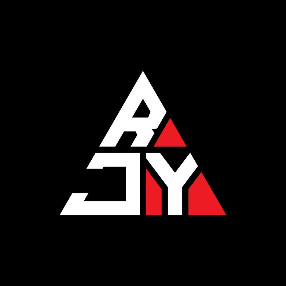 design del logo della lettera del triangolo rjy con forma triangolare. rjy triangolo logo design monogramma. modello di logo vettoriale triangolo rjy con colore rosso. logo triangolare rjy logo semplice, elegante e lussuoso.