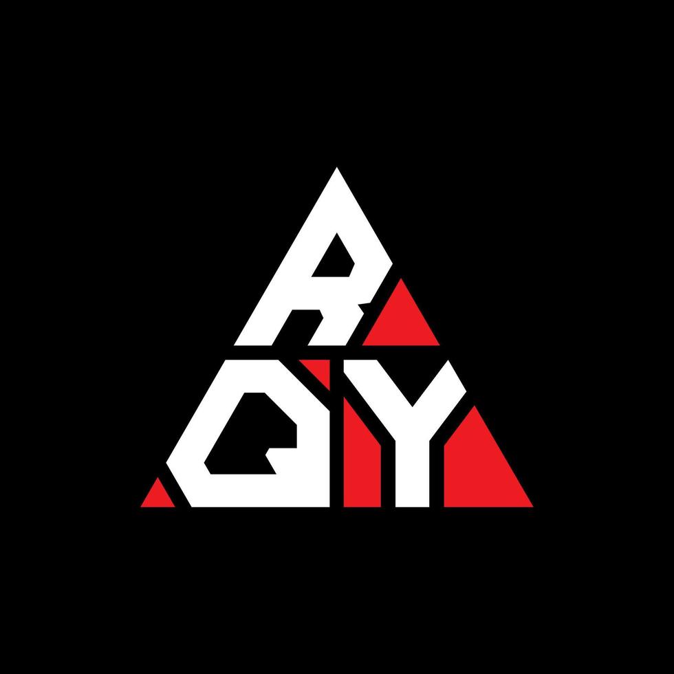 rqy triangolo lettera logo design con forma triangolare. rqy triangolo logo design monogramma. modello di logo vettoriale triangolo rqy con colore rosso. logo triangolare rqy logo semplice, elegante e lussuoso.