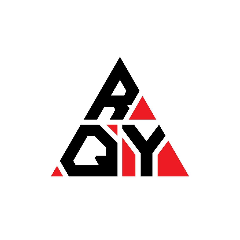 rqy triangolo lettera logo design con forma triangolare. rqy triangolo logo design monogramma. modello di logo vettoriale triangolo rqy con colore rosso. logo triangolare rqy logo semplice, elegante e lussuoso.