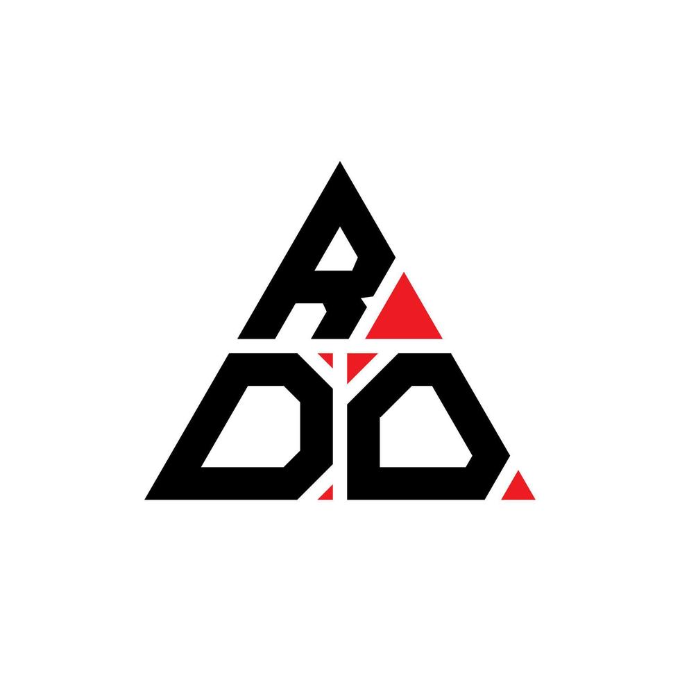 logo della lettera triangolare rdo con forma triangolare. monogramma di design del logo del triangolo rdo. modello di logo vettoriale triangolo rdo con colore rosso. logo triangolare rdo logo semplice, elegante e lussuoso.