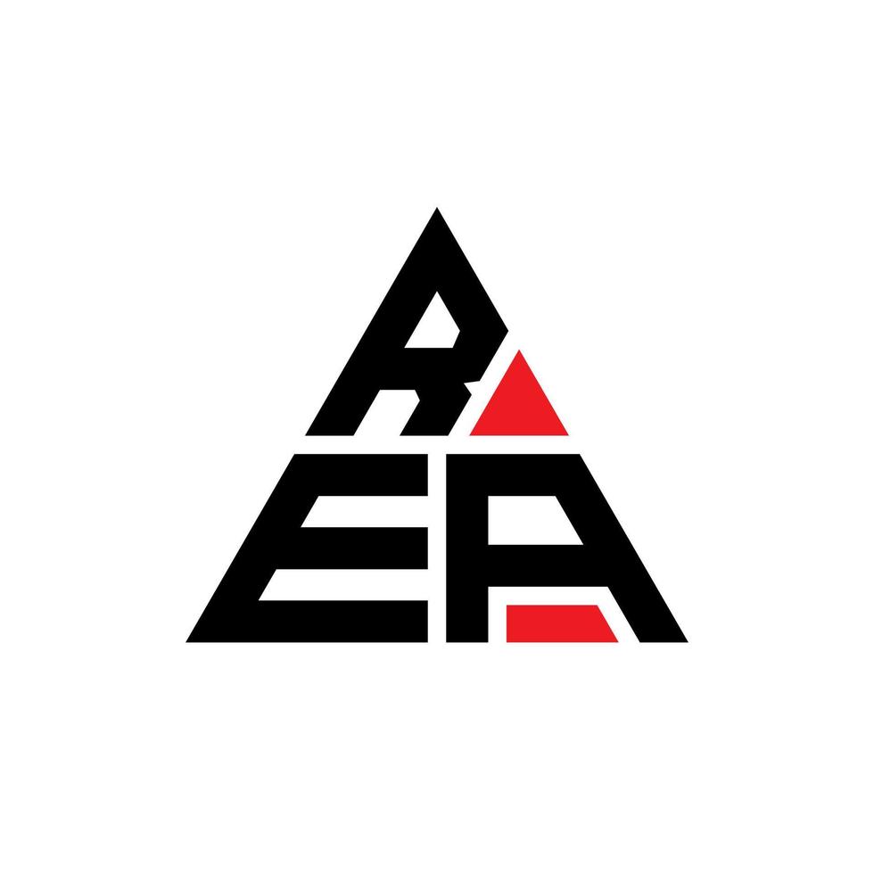 design del logo della lettera del triangolo rea con forma triangolare. monogramma di design del logo del triangolo rea. modello di logo vettoriale triangolo rea con colore rosso. logo triangolare rea logo semplice, elegante e lussuoso.