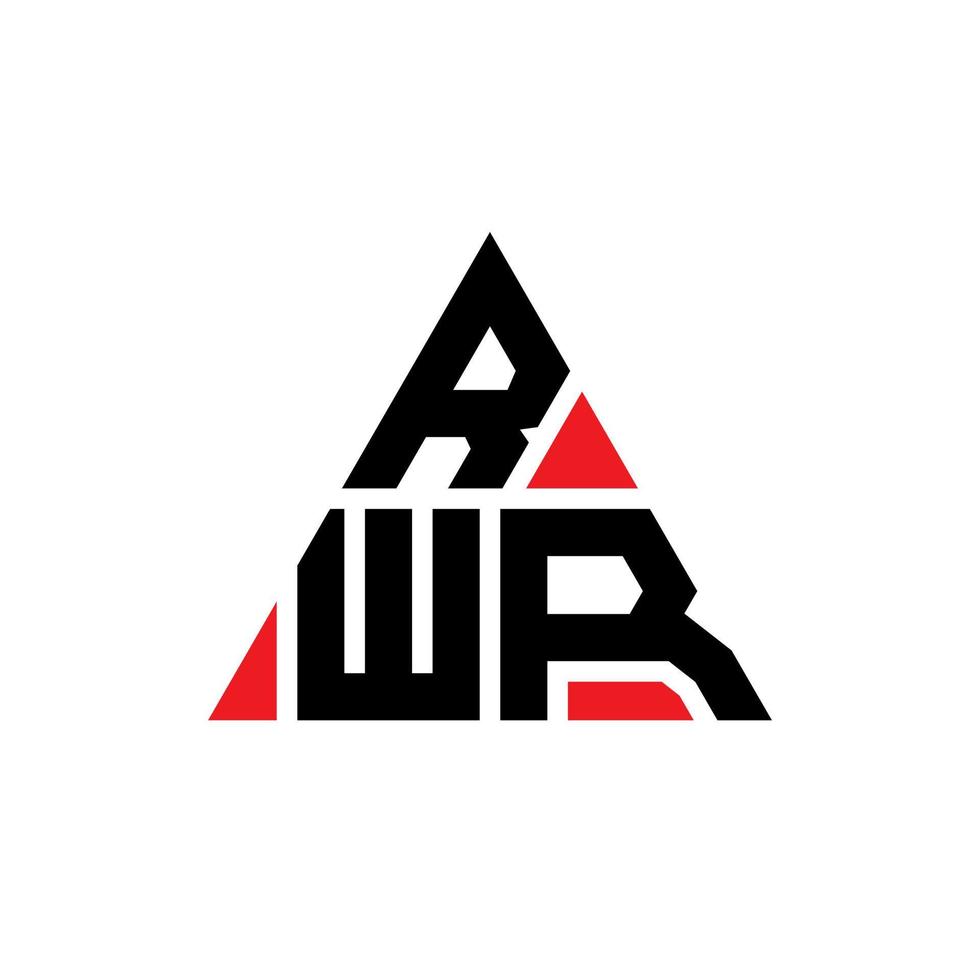 rwr triangolo logo design lettera con forma triangolare. rwr triangolo logo design monogramma. modello di logo vettoriale triangolo rwr con colore rosso. logo triangolare rwr logo semplice, elegante e lussuoso.