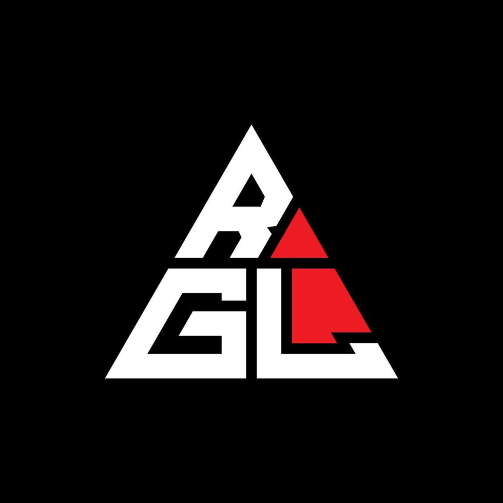 design del logo della lettera del triangolo rgl con forma triangolare. monogramma di design del logo del triangolo rgl. modello di logo vettoriale triangolo rgl con colore rosso. logo triangolare rgl logo semplice, elegante e lussuoso.