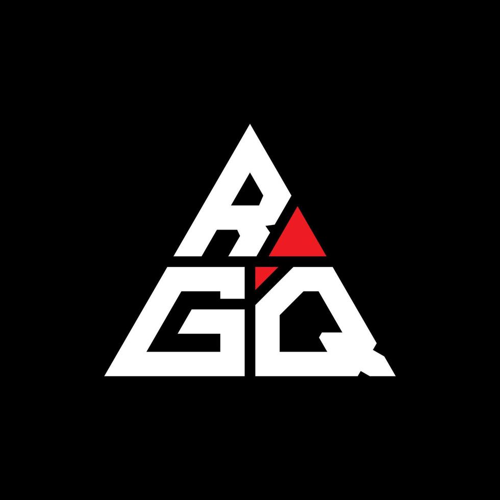 design del logo della lettera del triangolo rgq con forma triangolare. monogramma di design del logo del triangolo rgq. modello di logo vettoriale triangolo rgq con colore rosso. logo triangolare rgq logo semplice, elegante e lussuoso.