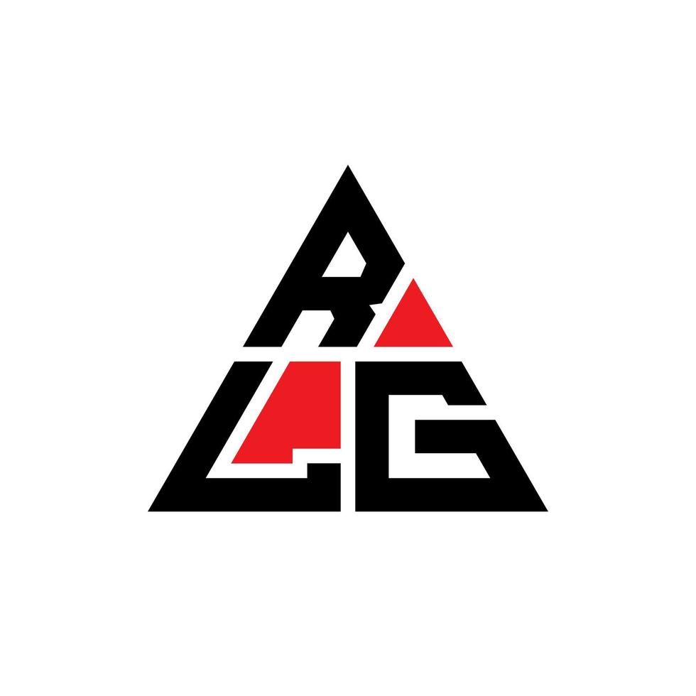 design del logo della lettera del triangolo rlg con forma triangolare. monogramma di design del logo del triangolo rlg. modello di logo vettoriale triangolo rlg con colore rosso. logo triangolare rlg logo semplice, elegante e lussuoso.