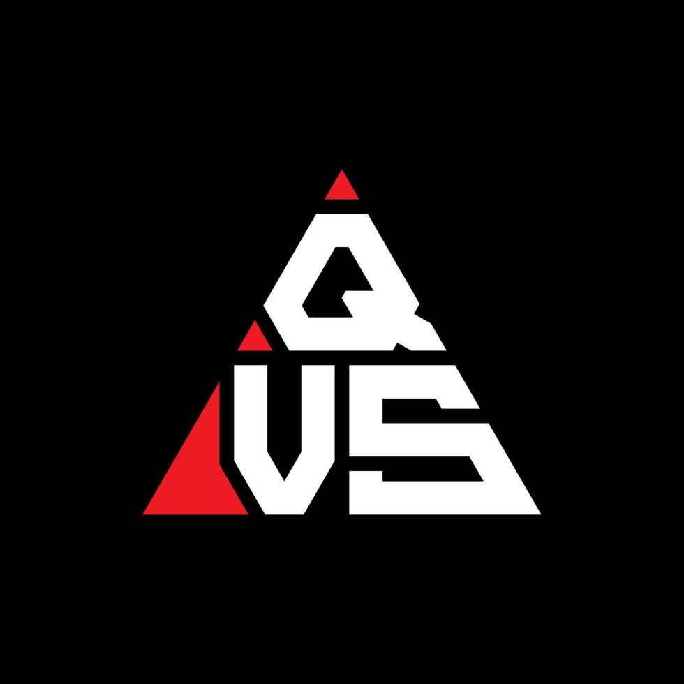 design del logo della lettera triangolare qvs con forma triangolare. qvs triangolo logo design monogramma. modello di logo vettoriale triangolo qvs con colore rosso. logo triangolare qvs logo semplice, elegante e lussuoso.