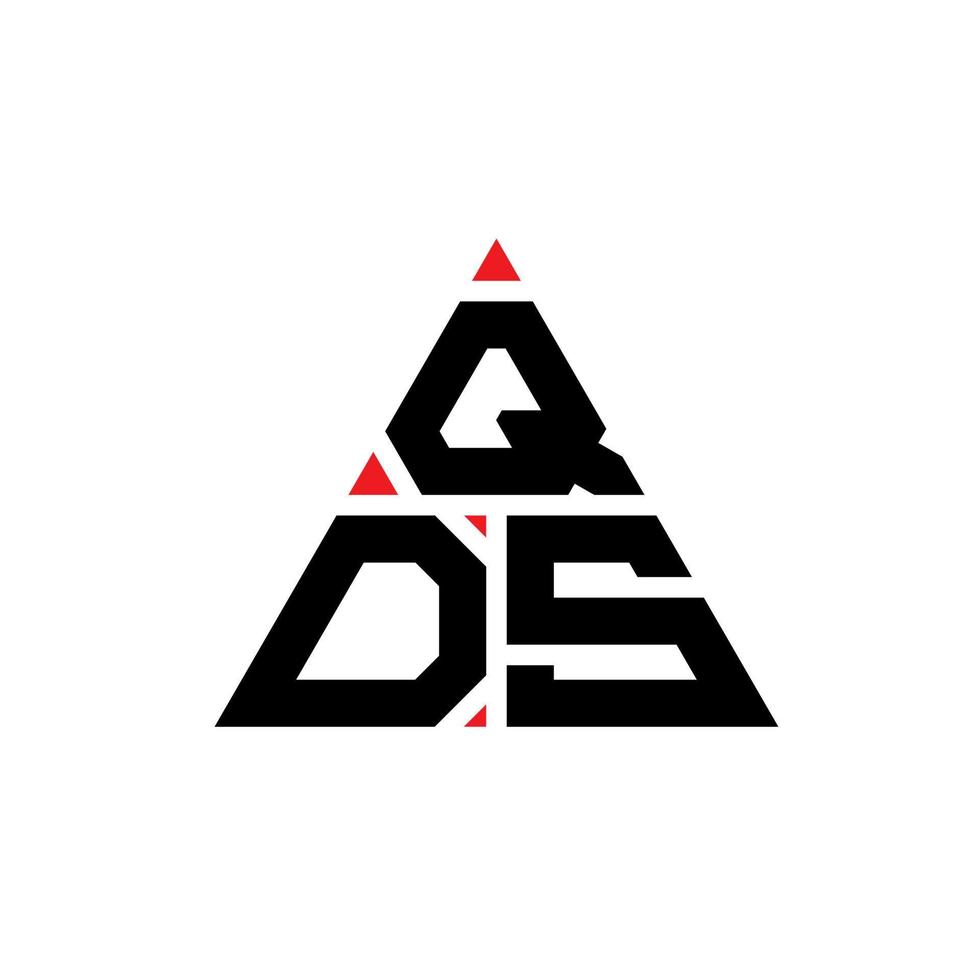 design del logo della lettera triangolare qds con forma triangolare. monogramma di design del logo del triangolo qds. modello di logo vettoriale triangolo qds con colore rosso. logo triangolare qds logo semplice, elegante e lussuoso.