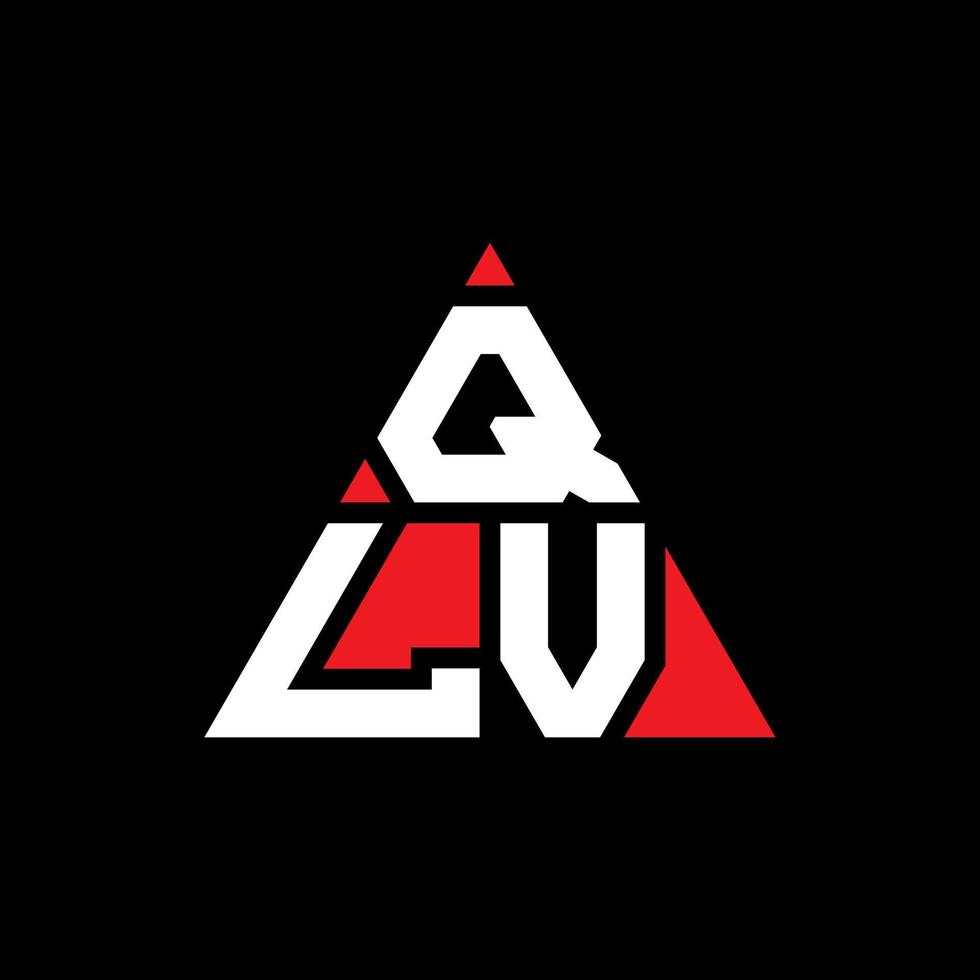 design del logo della lettera del triangolo qlv con forma triangolare. qlv triangolo logo design monogramma. modello di logo vettoriale triangolo qlv con colore rosso. qlv logo triangolare logo semplice, elegante e lussuoso.
