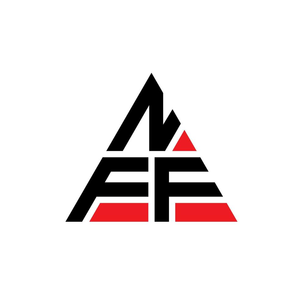 design del logo della lettera triangolare nff con forma triangolare. monogramma di design del logo del triangolo nff. modello di logo vettoriale triangolo nff con colore rosso. logo triangolare nff logo semplice, elegante e lussuoso.
