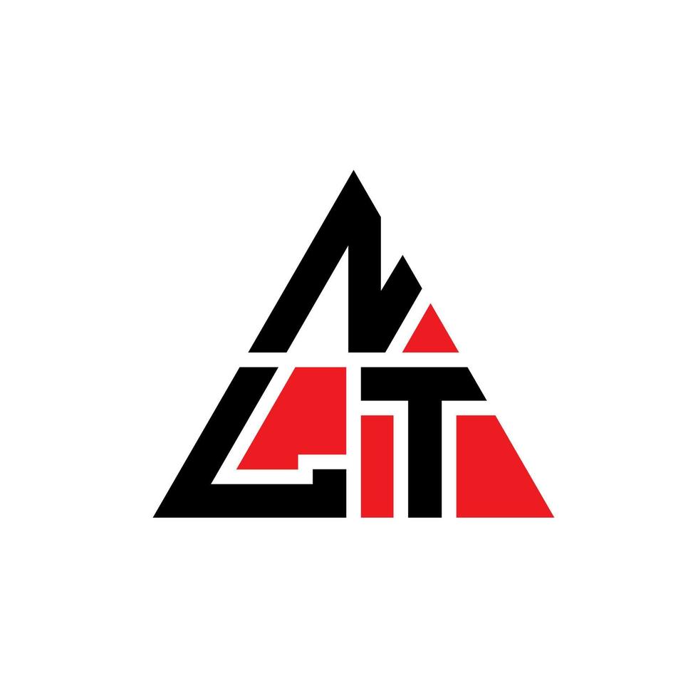 design del logo della lettera triangolare nlt con forma triangolare. monogramma di design del logo del triangolo nlt. modello di logo vettoriale triangolo nlt con colore rosso. logo triangolare nlt logo semplice, elegante e lussuoso.
