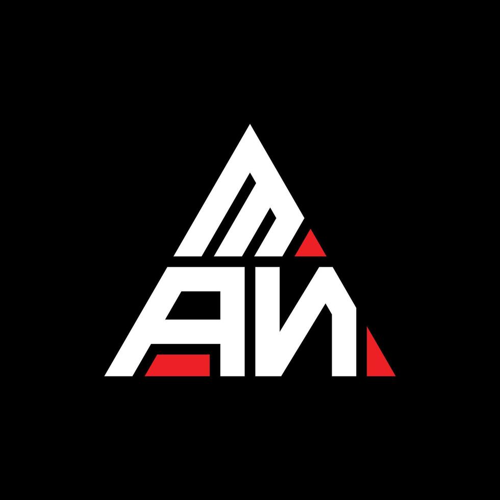 design del logo della lettera del triangolo dell'uomo con forma triangolare. monogramma di design logo triangolo uomo. modello di logo vettoriale triangolo uomo con colore rosso. logo triangolare uomo logo semplice, elegante e lussuoso.