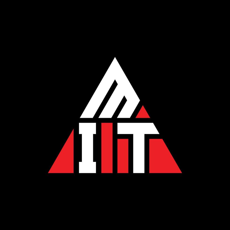 con il design del logo della lettera triangolare con forma triangolare. con monogramma di design con logo a triangolo. mit modello di logo vettoriale triangolo con colore rosso. mit logo triangolare logo semplice, elegante e lussuoso.
