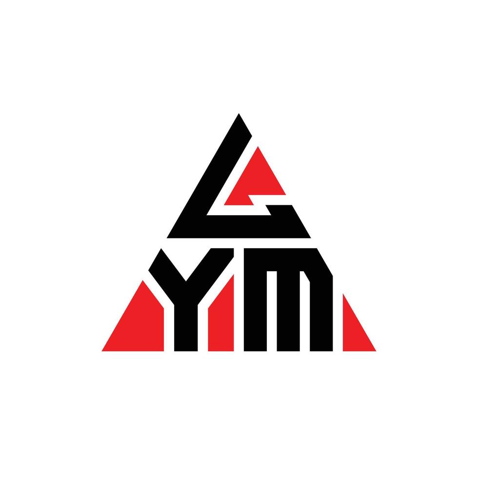 lym triangolo lettera logo design con forma triangolare. monogramma di design del logo del triangolo lym. modello di logo vettoriale triangolo lym con colore rosso. lym logo triangolare logo semplice, elegante e lussuoso.