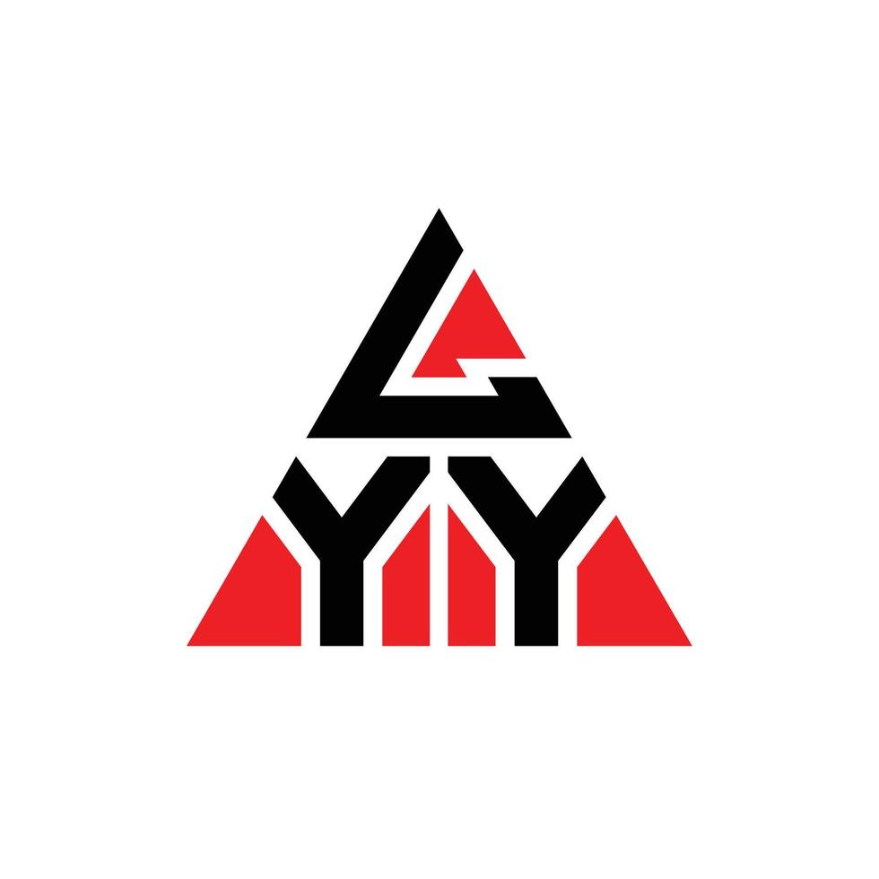 lyy triangolo lettera logo design con forma triangolare. lyy triangolo logo design monogramma. modello di logo vettoriale triangolo lyy con colore rosso. lyy logo triangolare logo semplice, elegante e lussuoso.