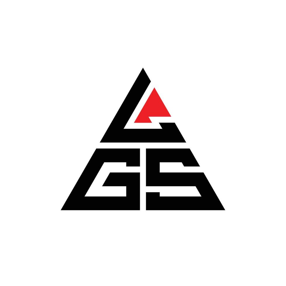 logo della lettera triangolo lgs con forma triangolare. monogramma di design del logo triangolo lgs. modello di logo vettoriale triangolo lgs con colore rosso. logo triangolare lgs logo semplice, elegante e lussuoso.